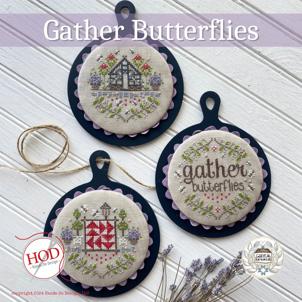 Gather Butterflies - Cross Stitch Chart by Hands On Design