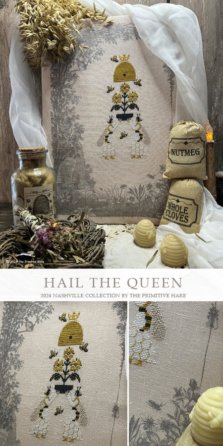 Hail the Queen - Cross Stitch Chart by Primitive Hare