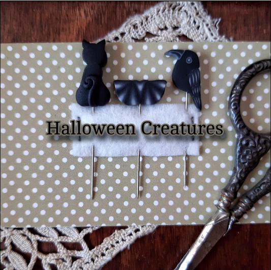 Halloween Creatures Pin Set by Puntini Puntini