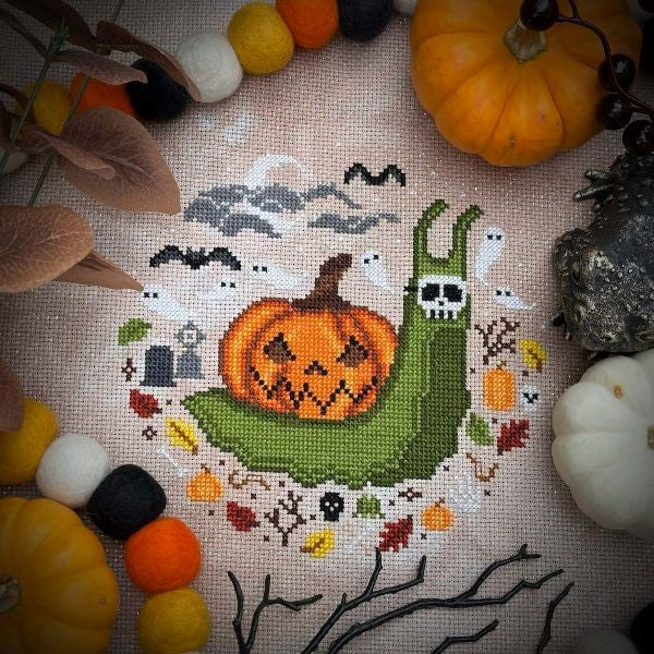 Halloween Snail - Cross Stitch Pattern by The Stitch Crypt