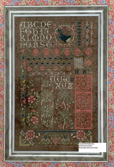 HAWTHORNE HILL SAMPLER - Cross Stitch Pattern by Rosewood Manor