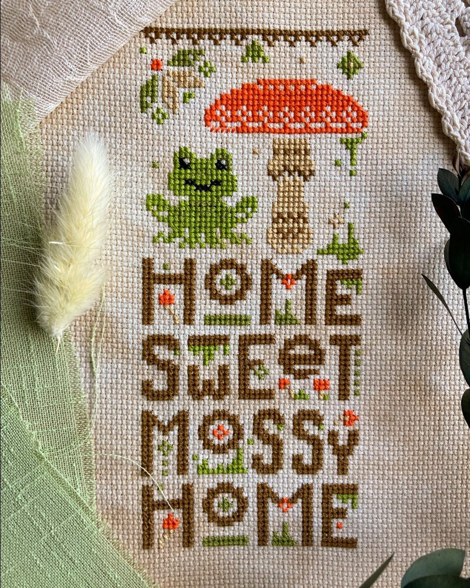 Home Sweet Mossy Home - Cross Stitch Pattern by Quarternion Creations