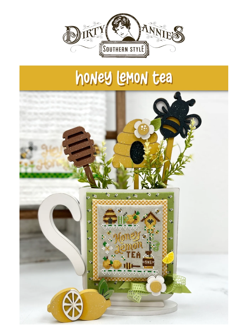 Honey Lemon Tea - Cross Stitch Pattern by Dirty Annie's PREORDER