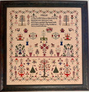 HW 1852 - Reproduction Sampler Chart by Running with Needles & Scissors