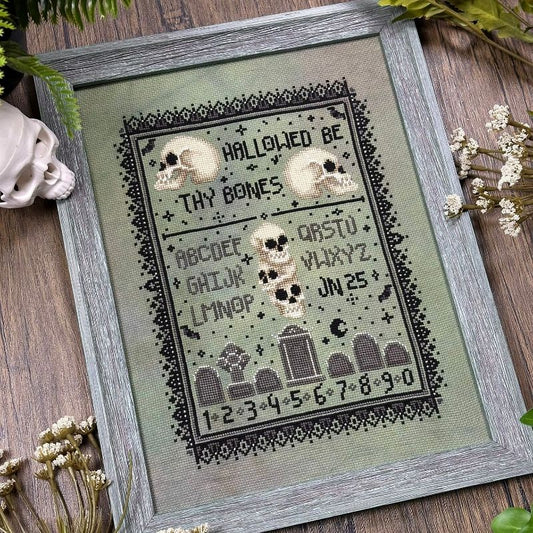 Hallowed Be Sampler - Cross stitch pattern by The Stitch Crypt