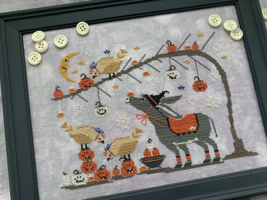 Halloween Chicken and Waffles - Cross Stitch Pattern by Stitches by Ethel PREORDER