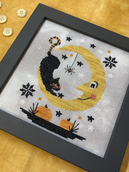 Halloween Moon - Cross Stitch pattern by Stitches by Ethel