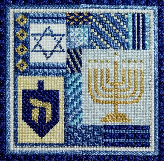 Holiday Delights Hanukkah - Needlepoint Design by Kathy Rees