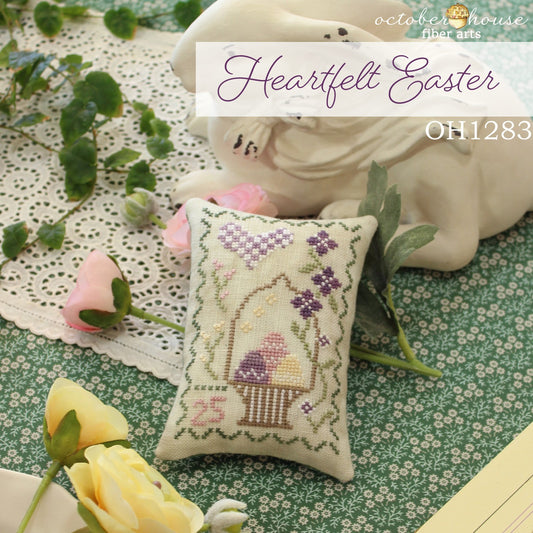 Heartfelt Easter - Cross Stitch Pattern by October House Fiber Arts PREORDER