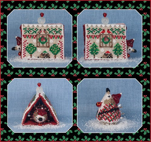 Hedgehog Santa House - by Just Nan PREORDER