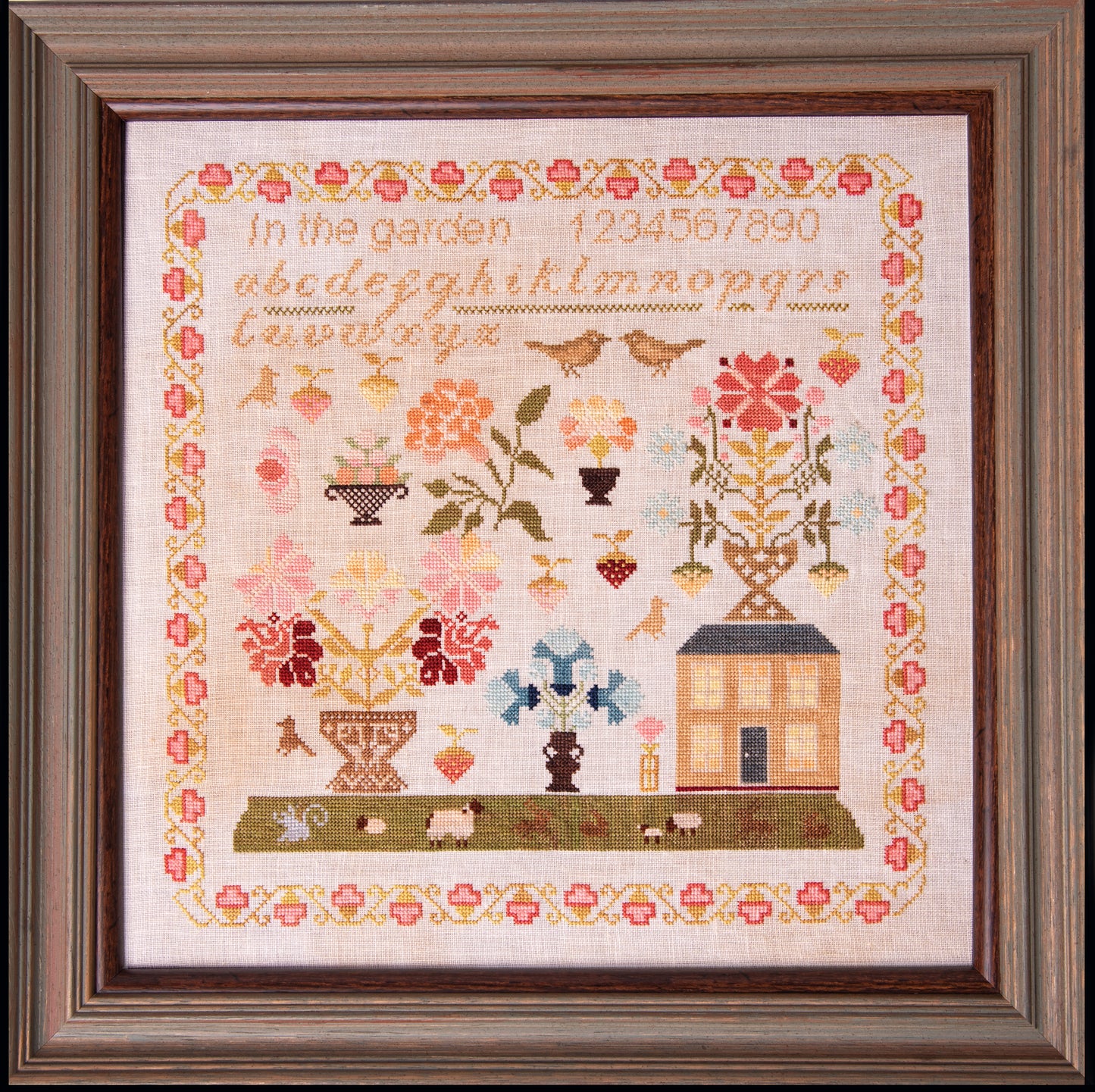 In the Garden - Cross Stitch Pattern by Samplers & Primitives PREORDER