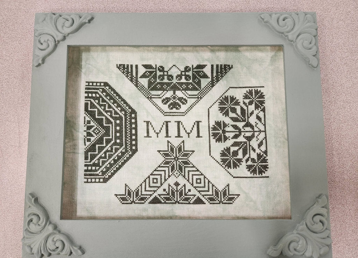 Initial Impression - Cross Stitch Pattern by 1884 Stitchery Designs PREORDER