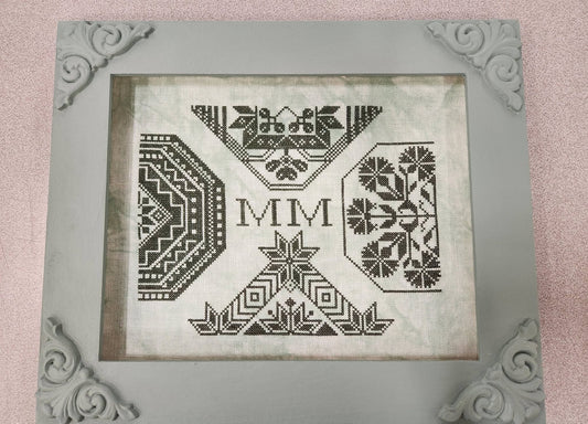 Initial Impression - Cross Stitch Pattern by 1884 Stitchery Designs PREORDER