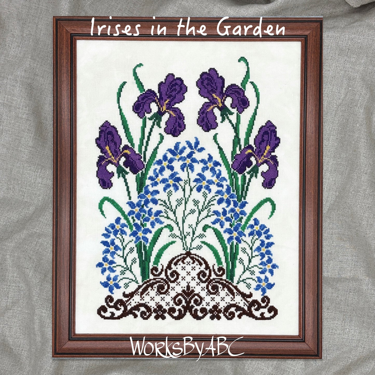 Irises in the Garden - Cross Stitch Pattern by Works by ABC PREORDER