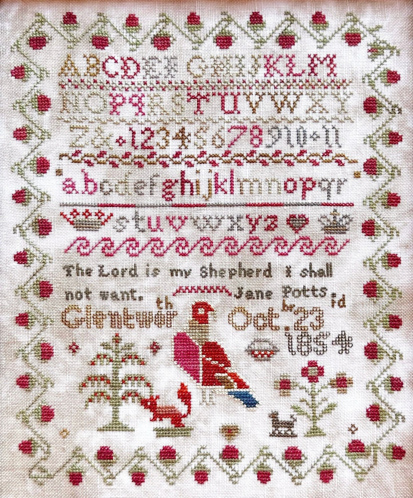 Jane Potts 1854 - Cross Stitch Chart by Lucy Beam PREORDER