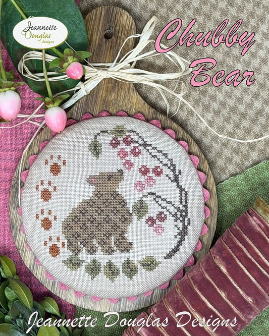 Chubby Bear - Cross Stitch Pattern by Jeannette Douglas PREORDER