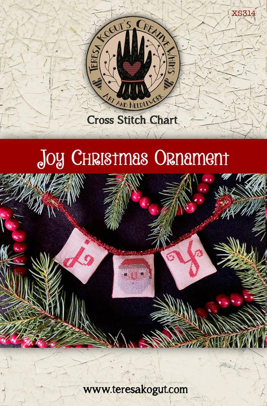 Joy Christmas Ornament - Cross Stitch Pattern by Teresa Kogut