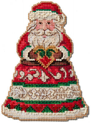 Santa Holding Heart - Mill Hill Kit