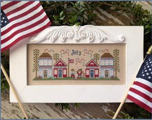 Mini Monthly Village July - Cross Stitch Pattern by Country Cottage Needleworks