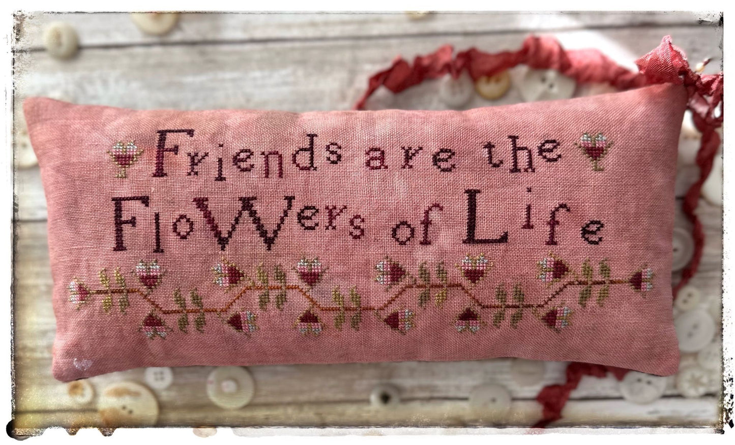 Friends are Flowers - Cross stitch pattern by Lucy Beam