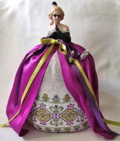 Louise – A Mardi Gras Pincushion Doll - Cross Stitch Pattern by Giulia Punti Antichi PREORDER