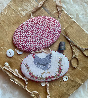 Little French Hen Needle Book - Cross Stitch Chart by Stacy Nash