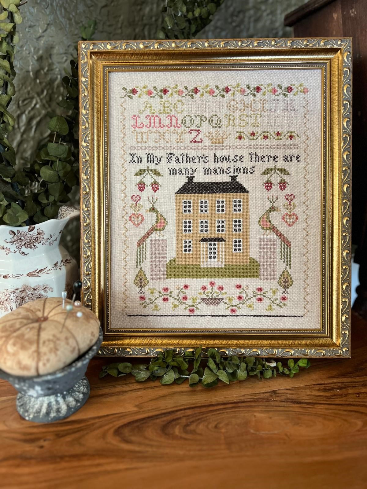 Many Mansions - Cross Stitch Chart by Annie Beez Folk Art PREORDER