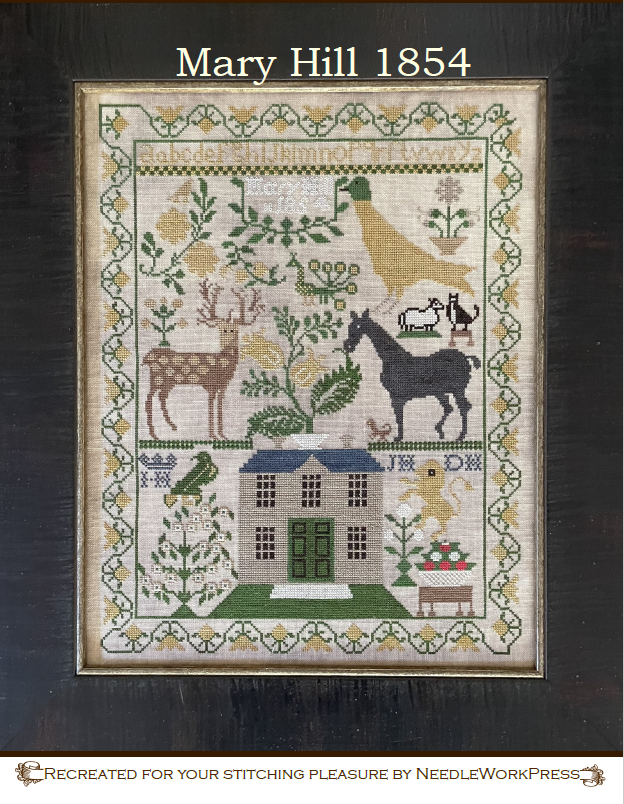 Mary Hill 1854 - Reproduction Sampler Chart by Needlework Press