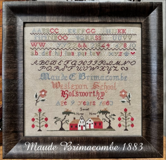 Maude Brimacombe 1883 - Reproduction Sampler pattern by The Scarlett House