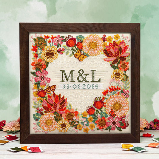 Modern Botanical Wedding Sampler - Cross Stitch Pattern by Counting Puddles