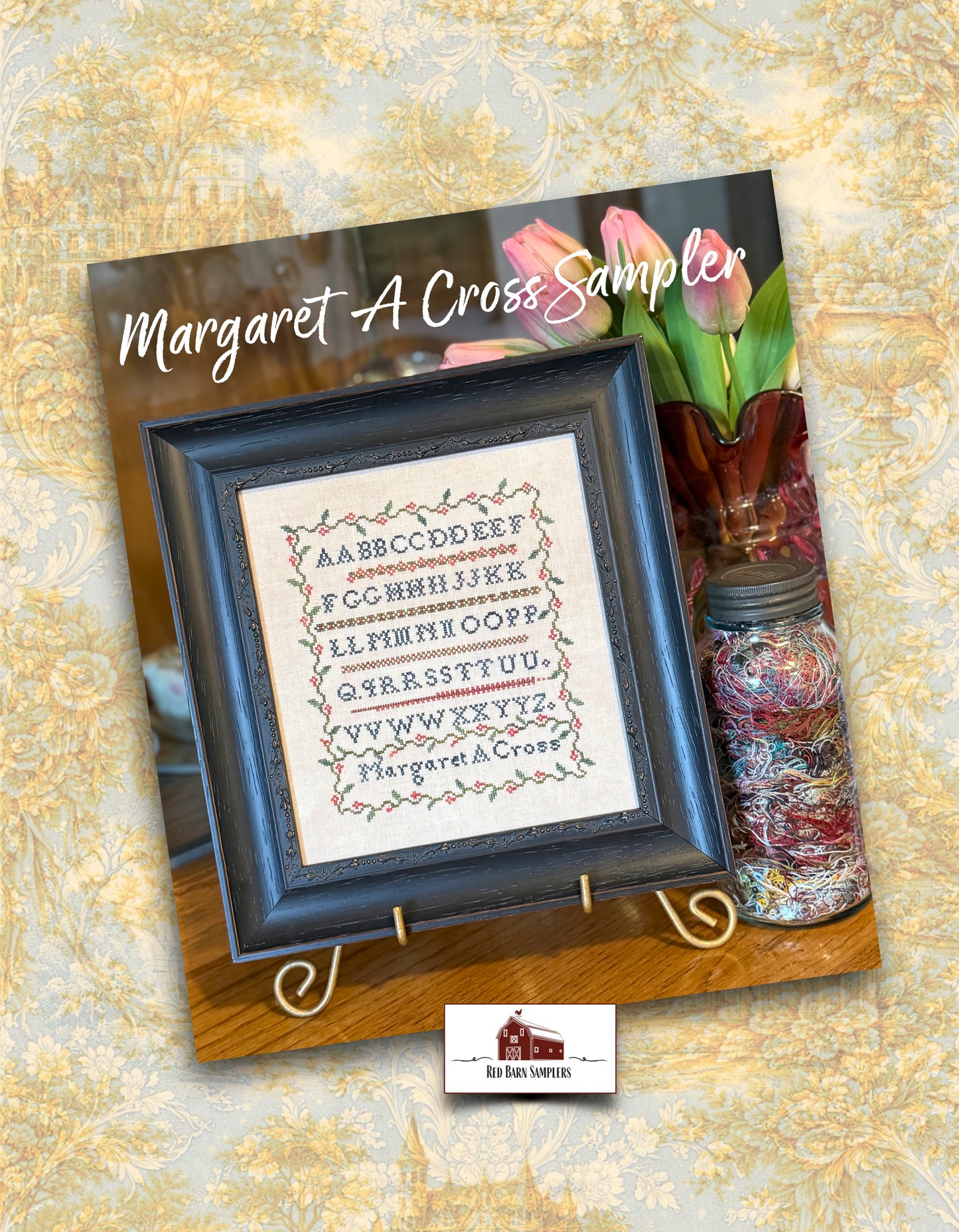 Margaret A Cross Sampler - Cross Stitch Pattern by Red Barn Samplers PREORDER