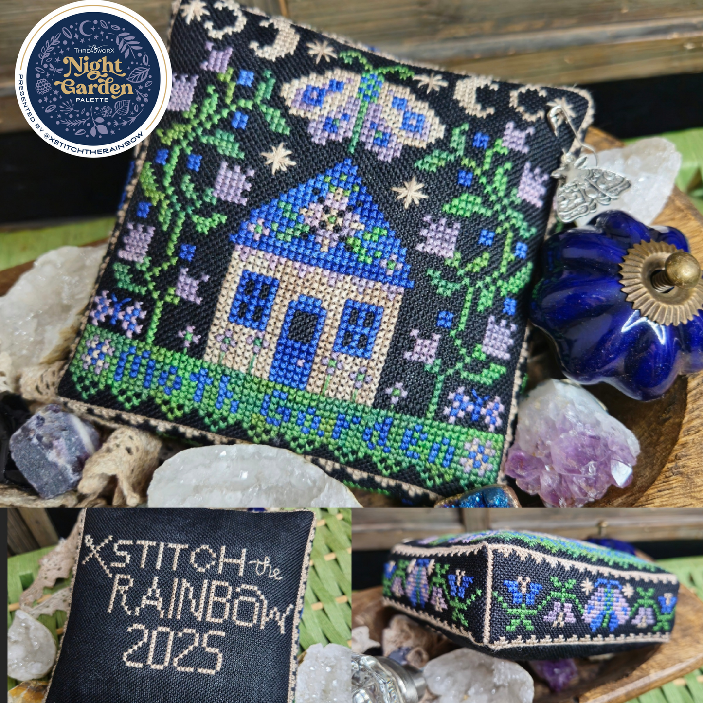 Moonlit Cottage - Cross Stitch Pattern by Quaint Rose Needlearts PREORDER