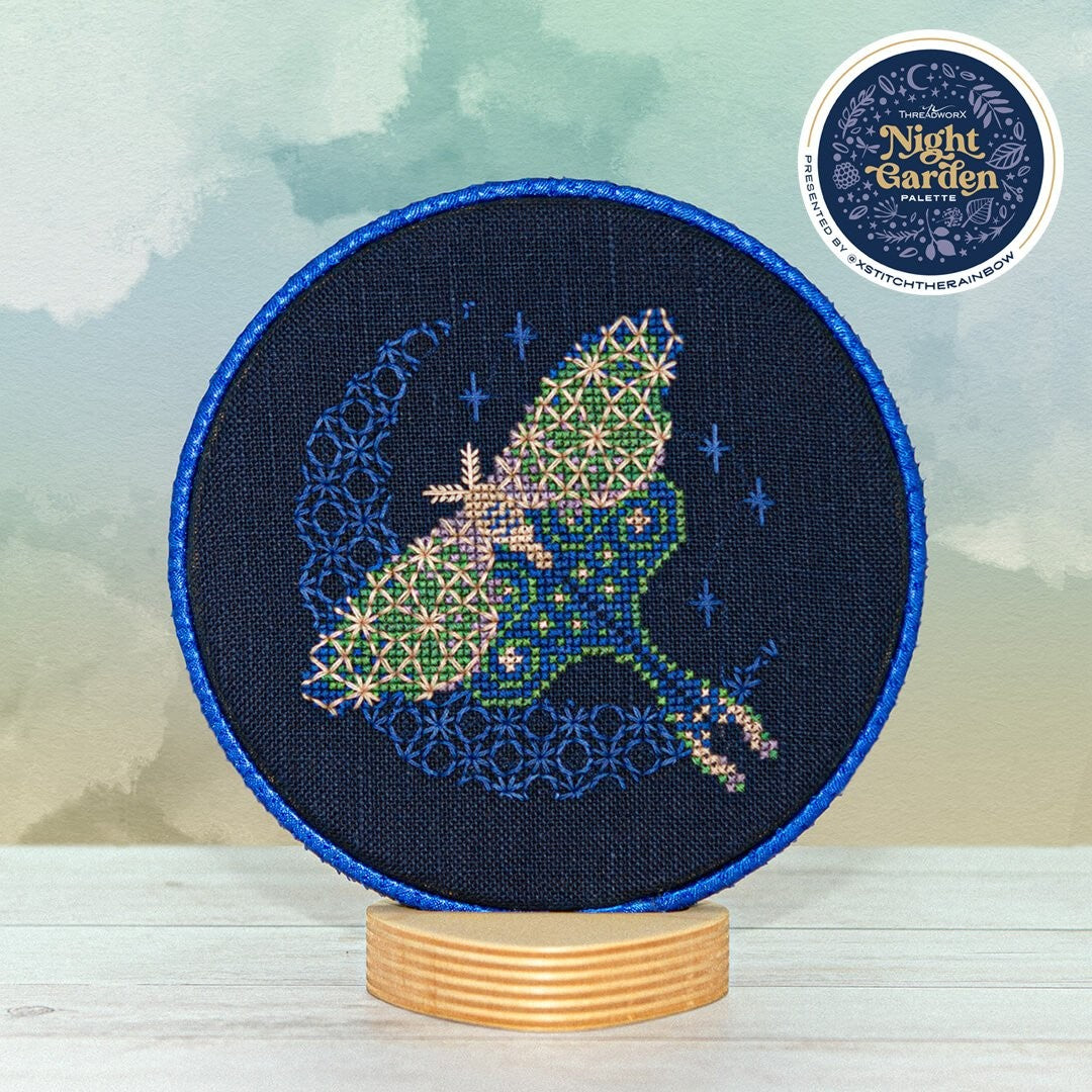 Moonlit Moth - Cross Stitch Pattern by Counting Puddles PREORDER