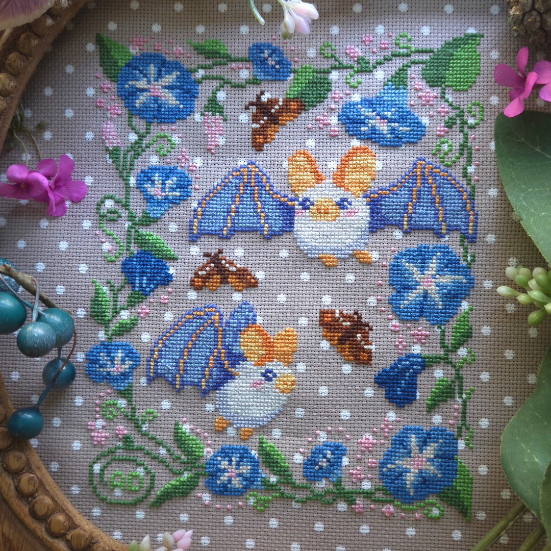 Ghost Bat Sampler - Cross Stitch Pattern by BAD Stitch PREORDER