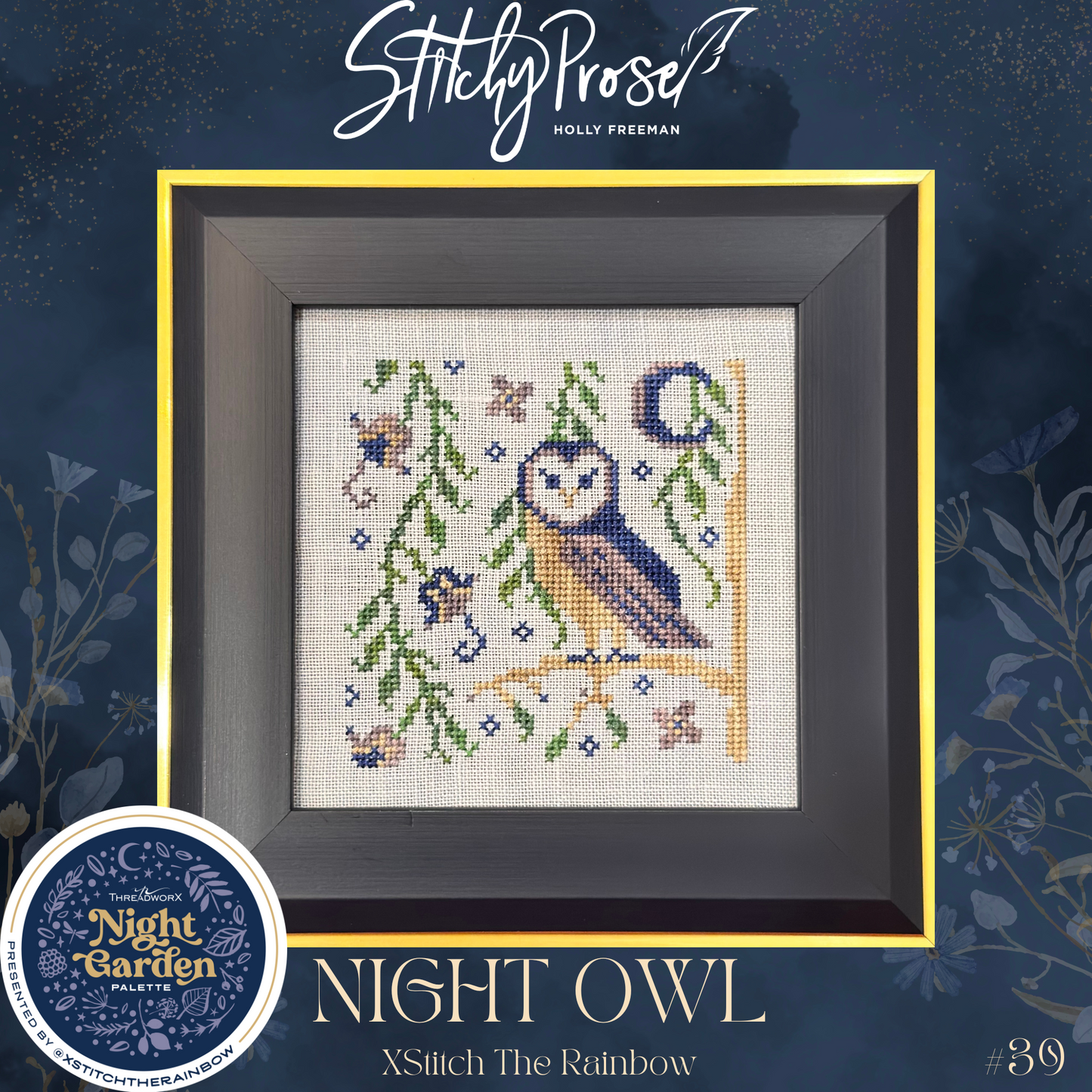 Night Owl - Cross Stitch Pattern by Stitchy Prose PREORDER