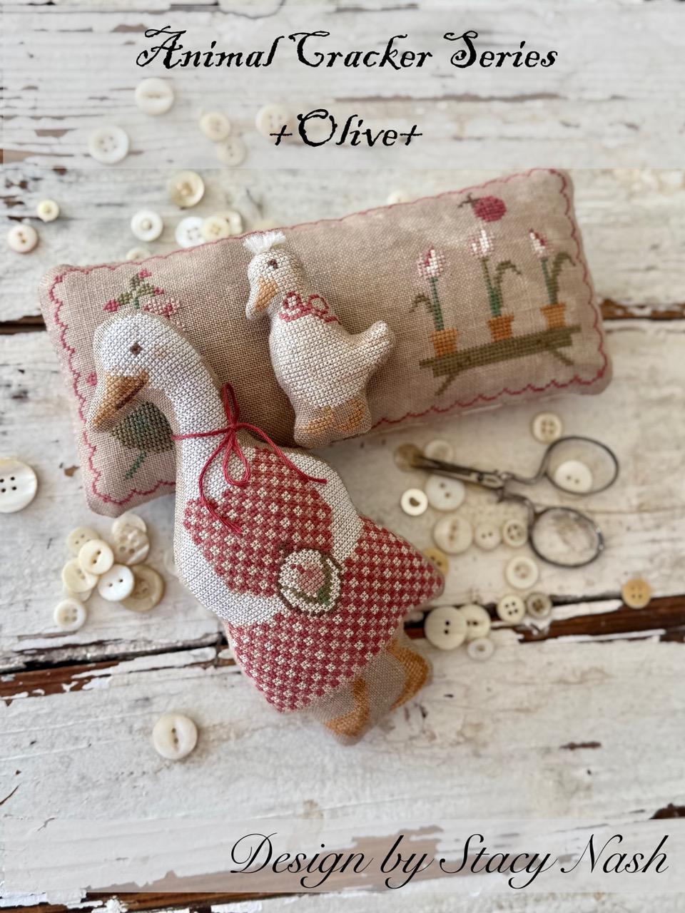 Olive - Cross Stitch Pattern by Stacy Nash Primitives PREORDER