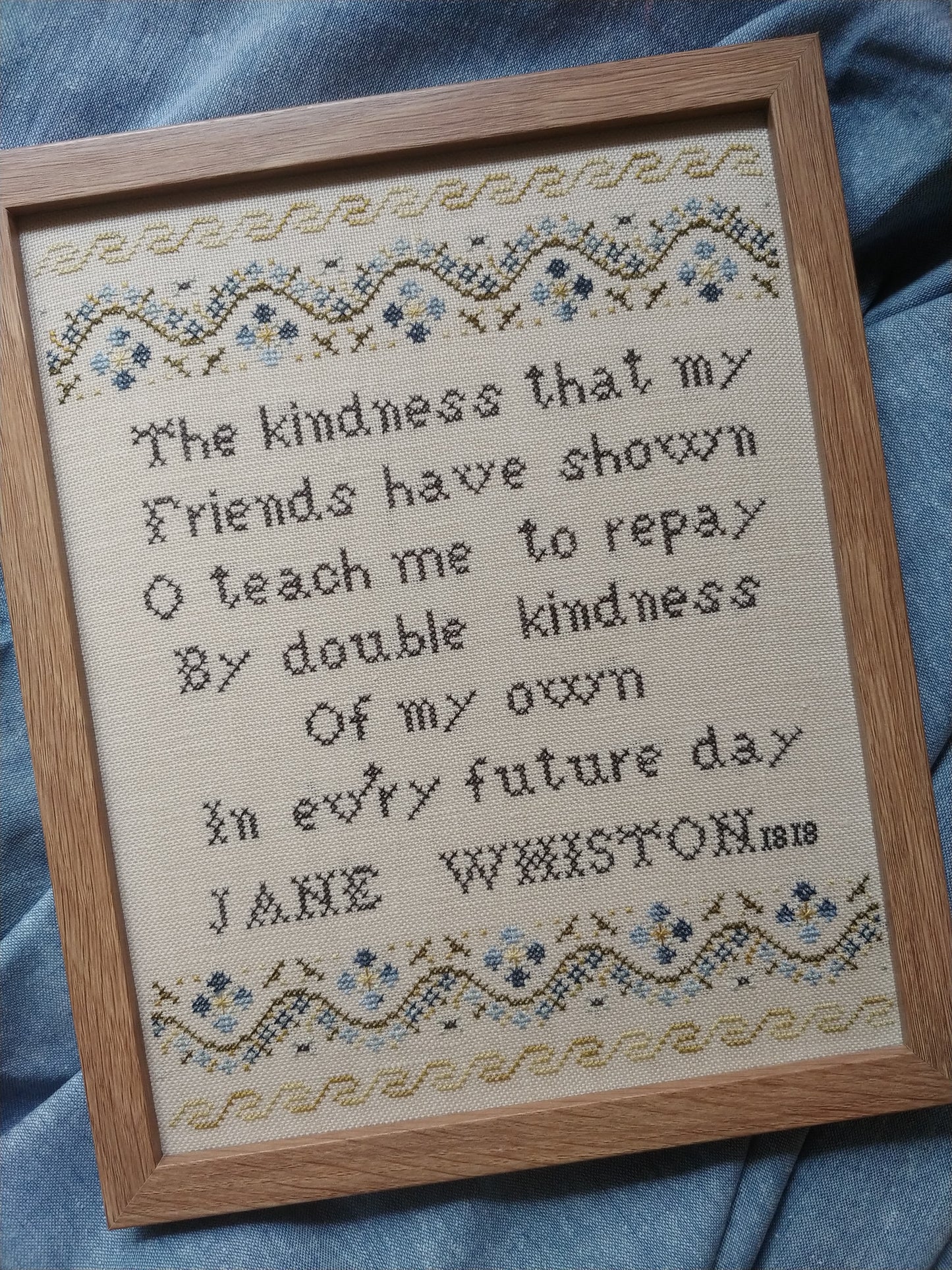 On Kindness: Jane Whiston 1818 - Cross Stitch Pattern by Mojo Stitches