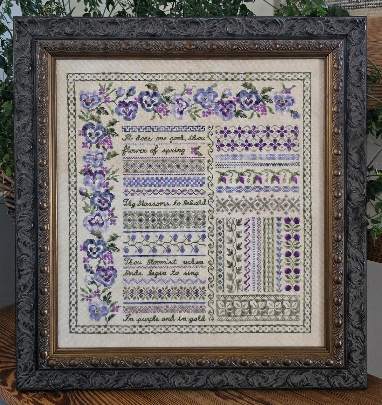 Pansy Garden - Cross Stitch Pattern by Samplers Not Forgotten