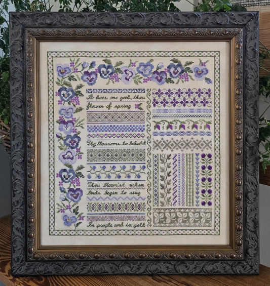 Pansy Garden - Cross Stitch Pattern by Samplers Not Forgotten