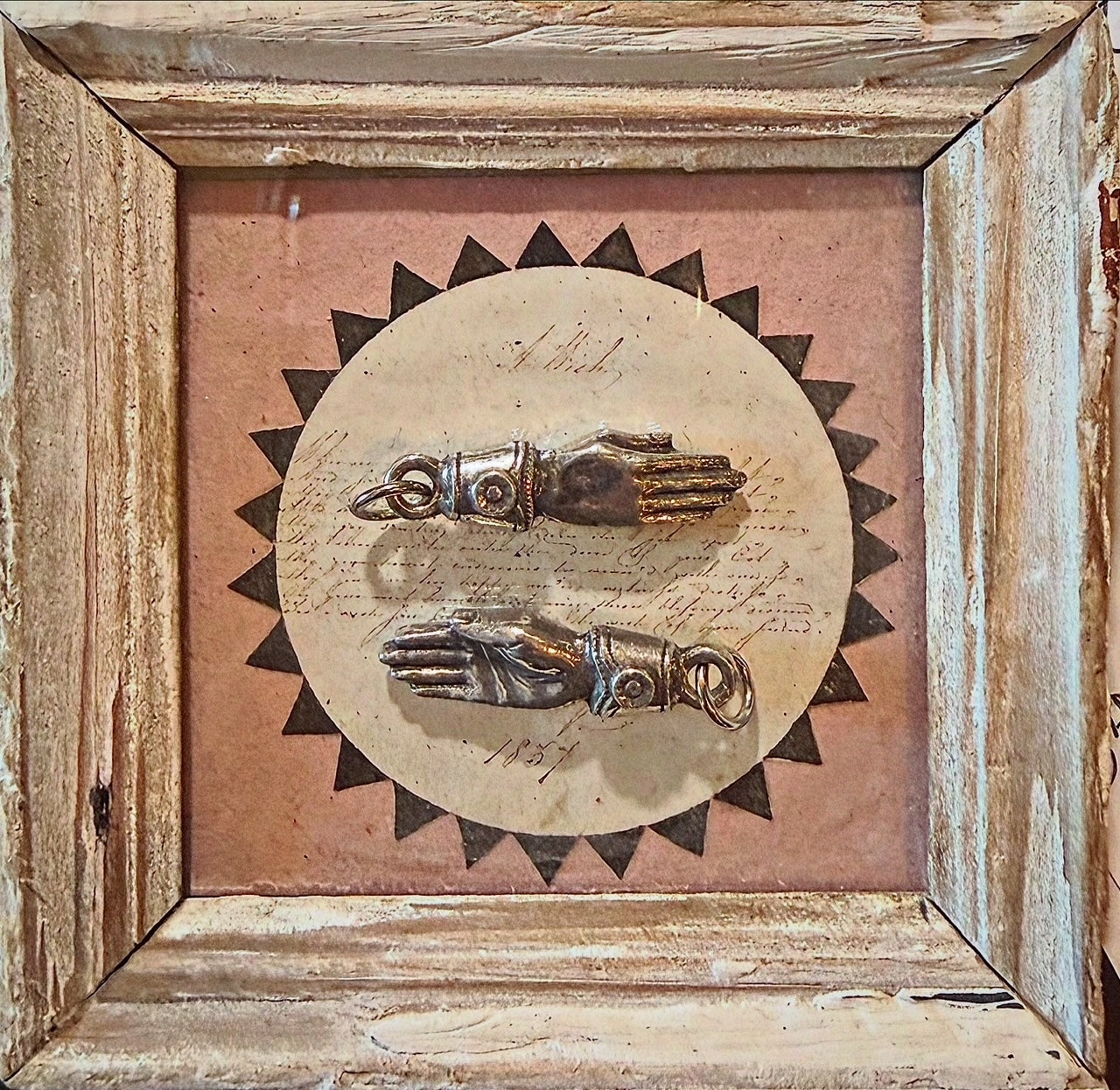 Pewter Hand Charm -by Needlework Press PREORDER