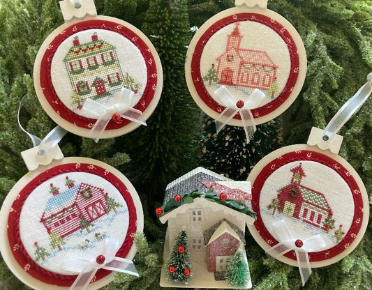 Petite Christmas Village   - Cross Stitch Pattern by JBW Designs