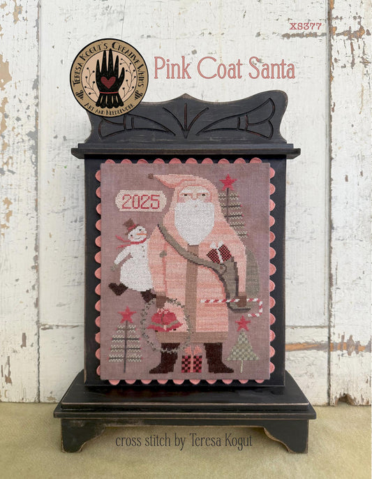 Pink Coat Santa - Cross Stitch Pattern by Teresa Kogut PREORDER