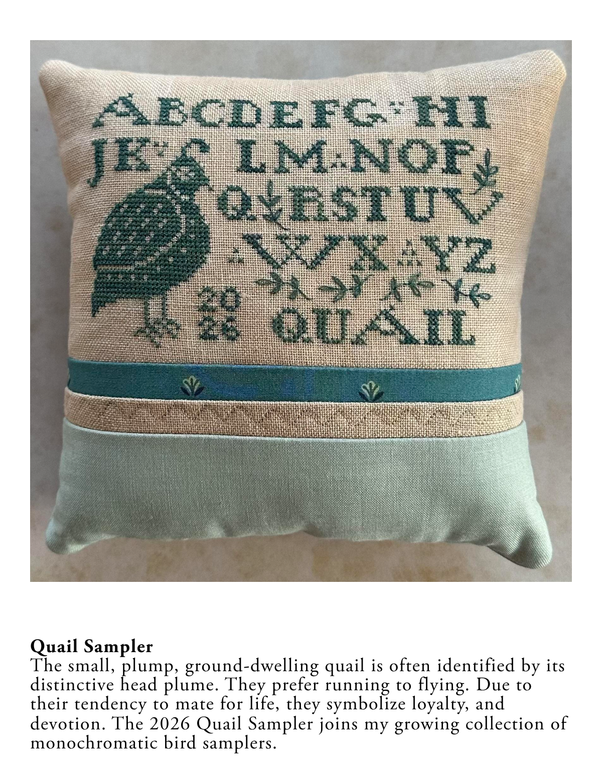 Quail Sampler - Cross Stitch Pattern by Heart in Hand