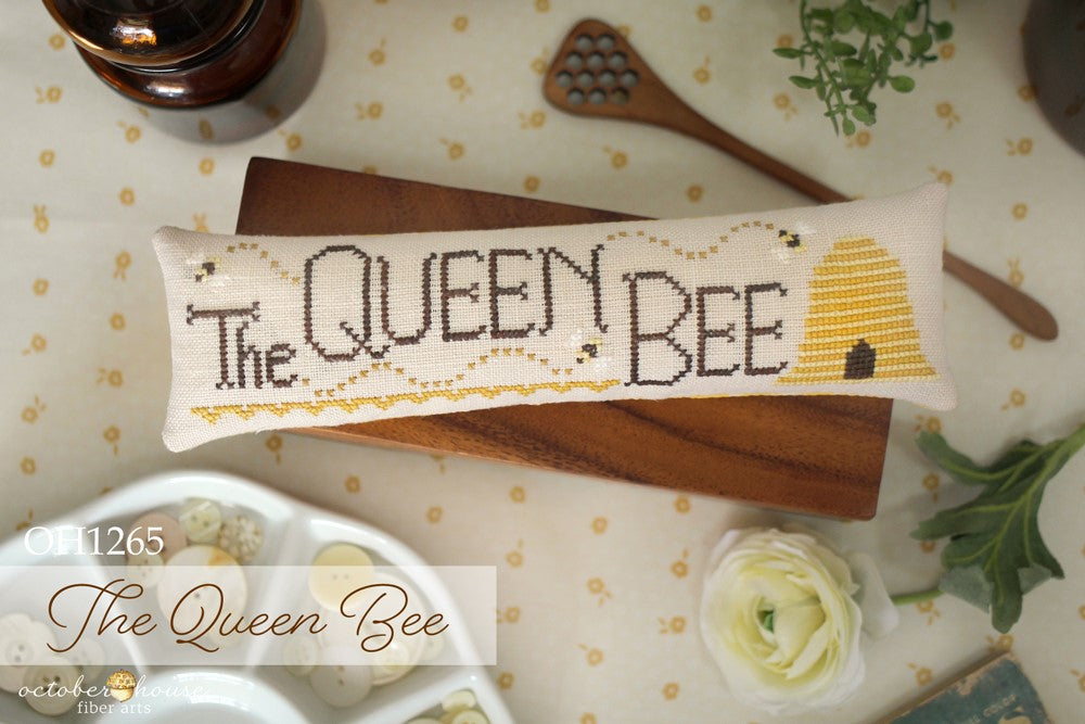 The Queen Bee - Cross Stitch Chart by October House Fiber Arts