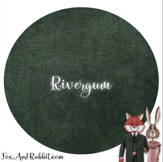 Fox and Rabbit Hand Dyed Linen - Rivergum