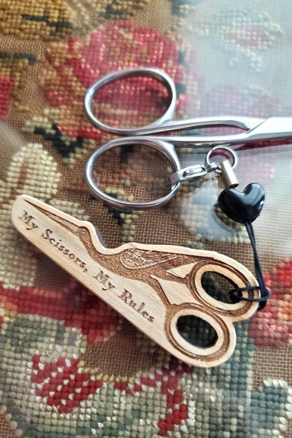 My Rules Scissor Fob by Heartstring Samplery