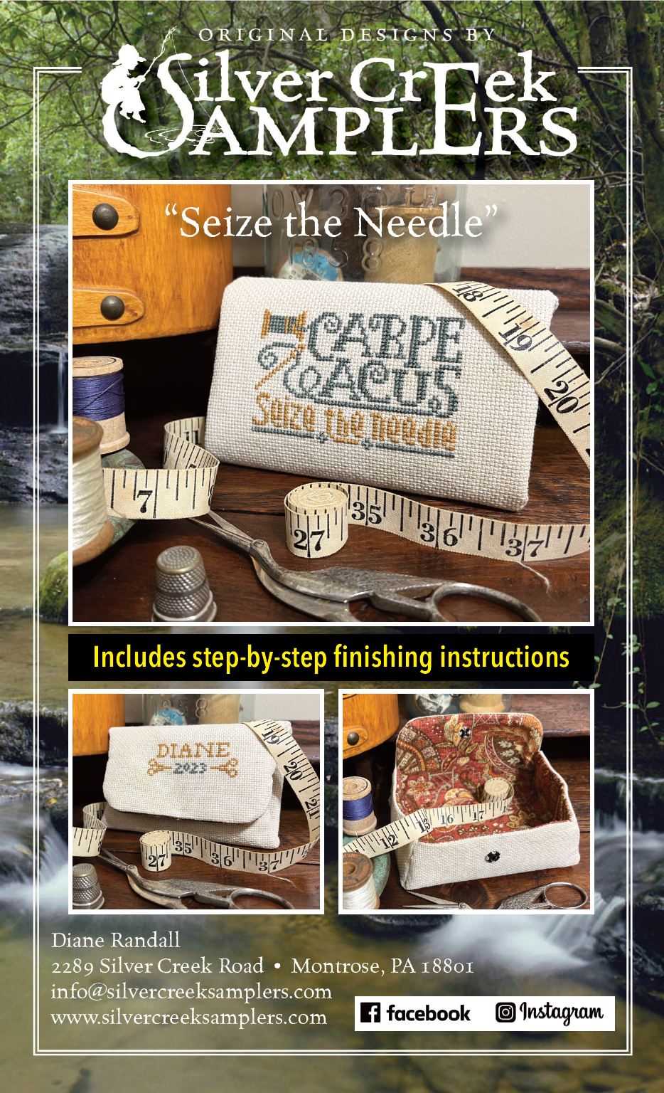 Seize the Needle - Cross Stitch Chart by Silver Creek Samplers PREORDER