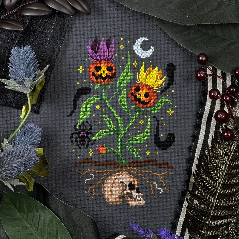 Spooky Blooms - Cross Stitch Pattern by The Stitch Crypt PREORDER