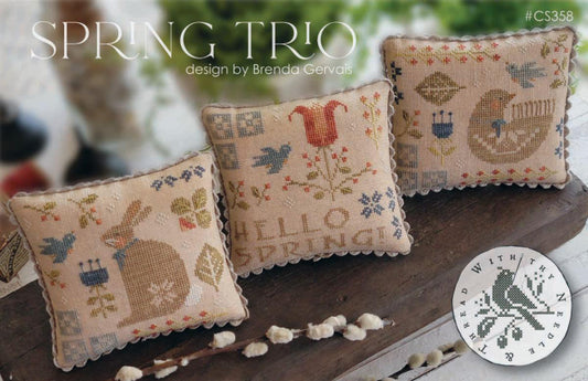 Spring Trio - Cross Stitch Pattern by With Thy Needle & Thread PREORDER