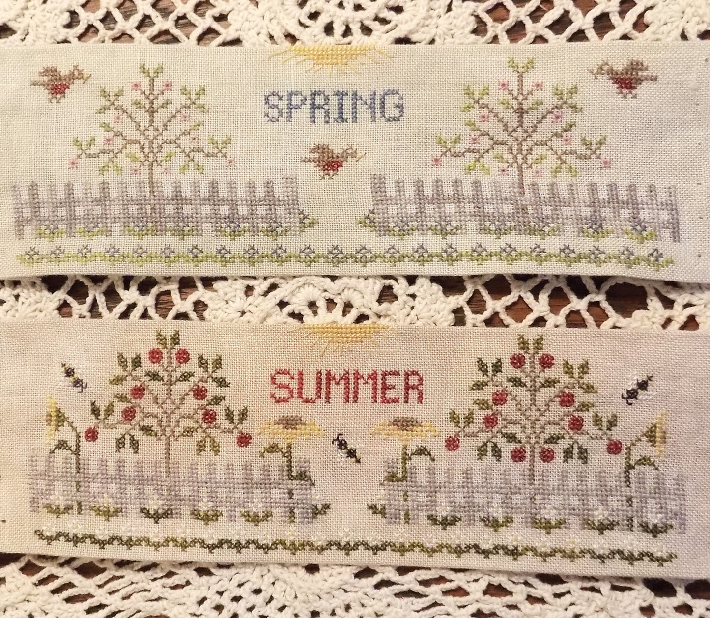 Seasonal Spools: Spring & Summer  - Cross Stitch Chart by Nebby Needle PREORDER